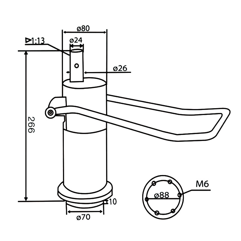 Haircut Chair Short Hydraulic Pump (DA-18)